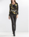 Black print sweater