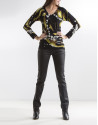 Black print sweater