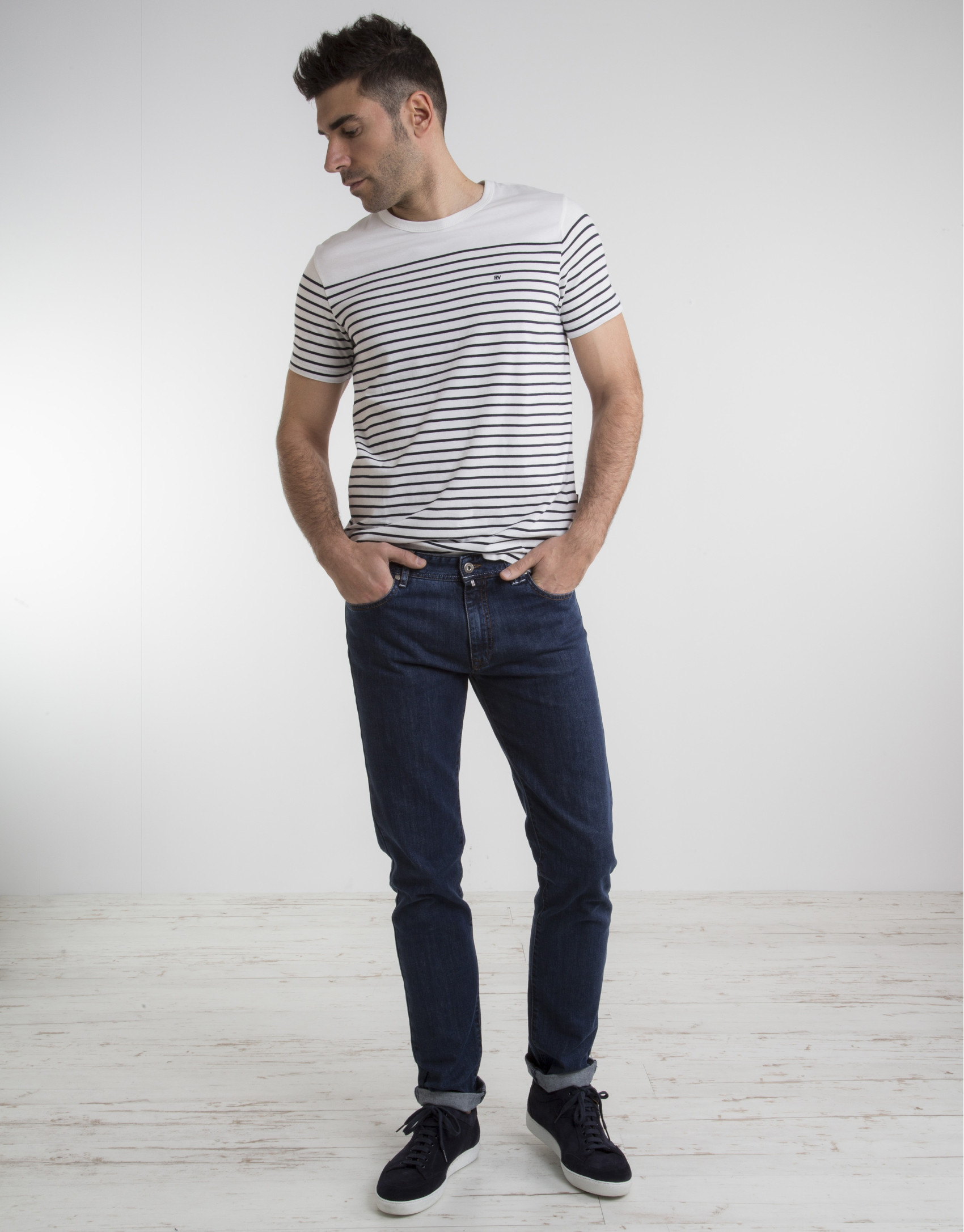Camiseta rayas marino