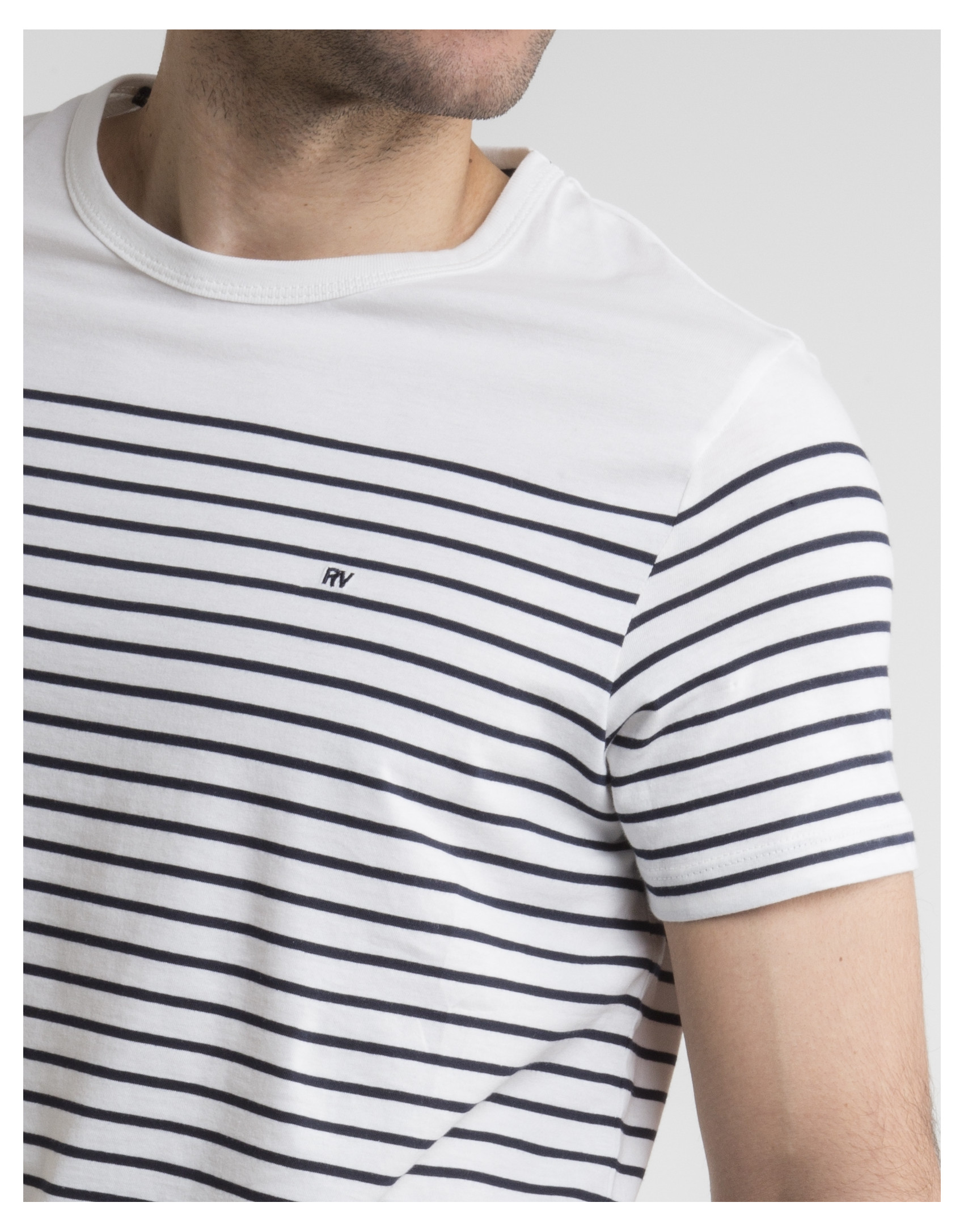 Navy blue striped top