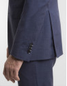 Traje slim fit cuadro azul marino
