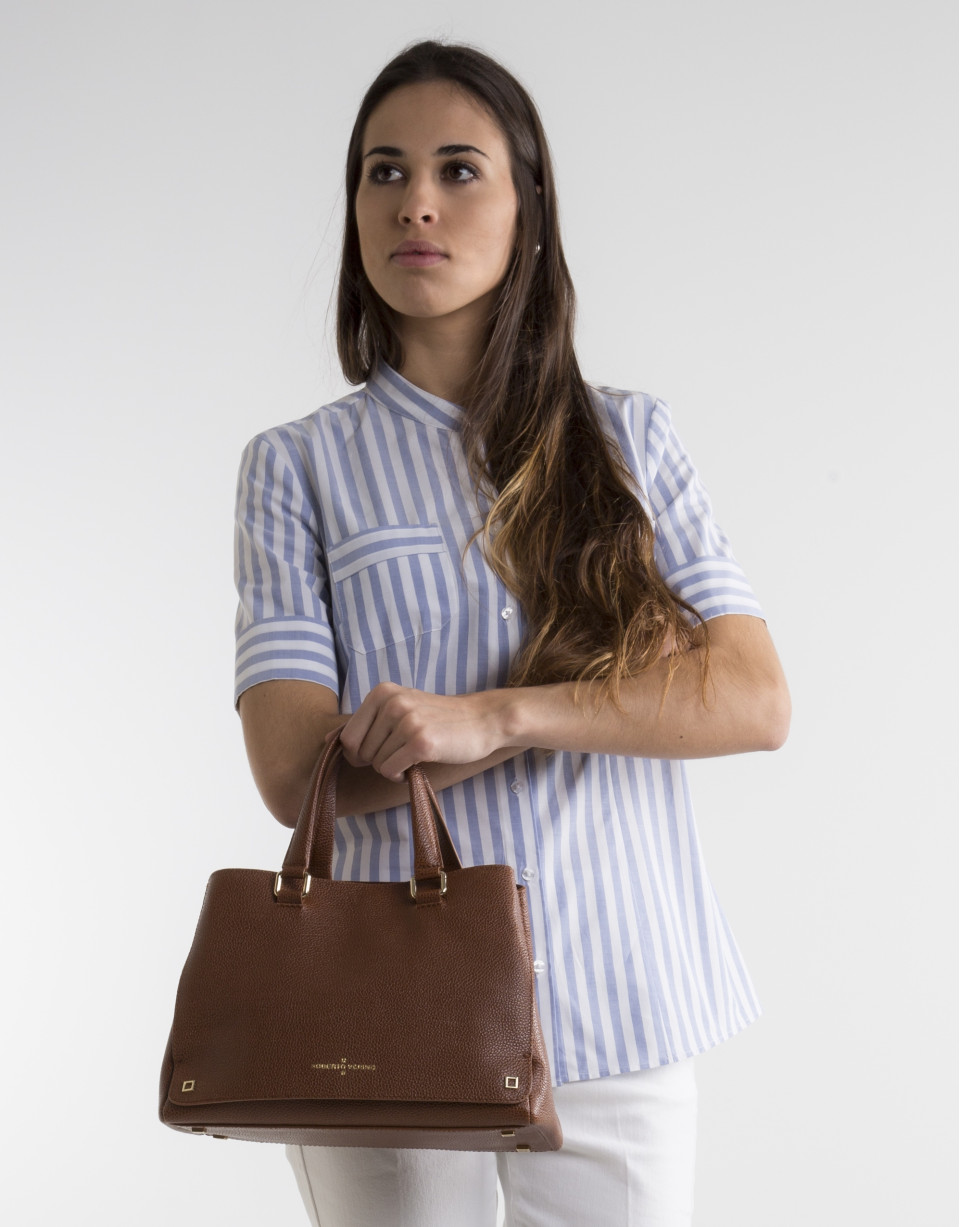 Striped short sleeved shirt