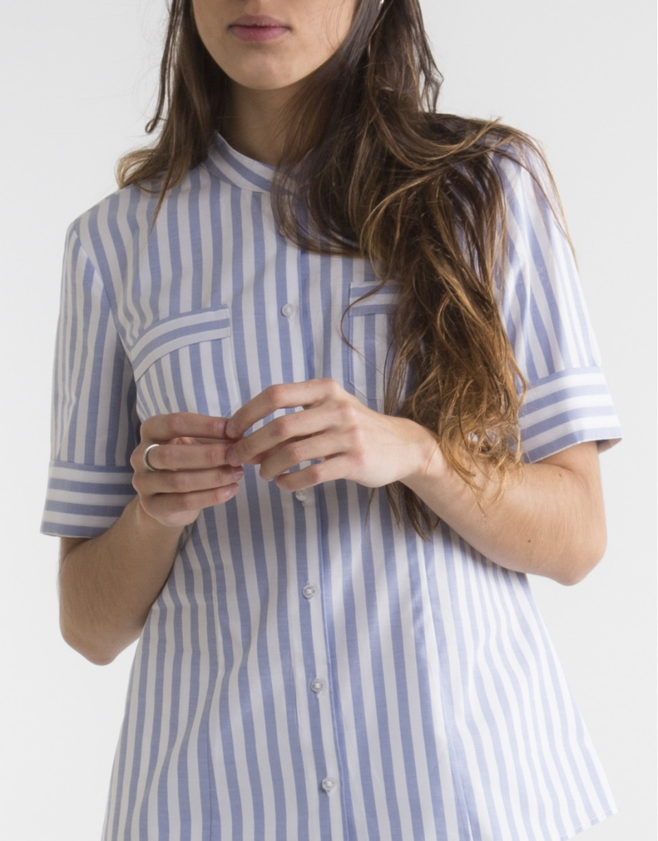 Striped short sleeved shirt