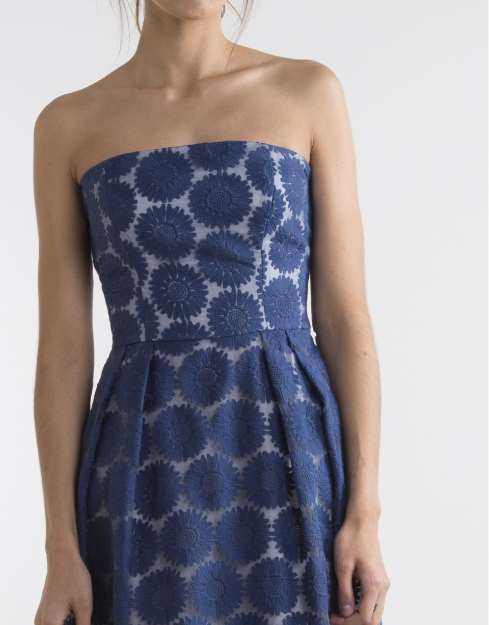 short blue homecoming dresses Sky V-Neck Lace-Up Dress with Appliques – Modsele Size:15.5-34-35 marilyn monroe outfits 'Big Bang Theory' Star