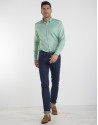Green Oxford shirt