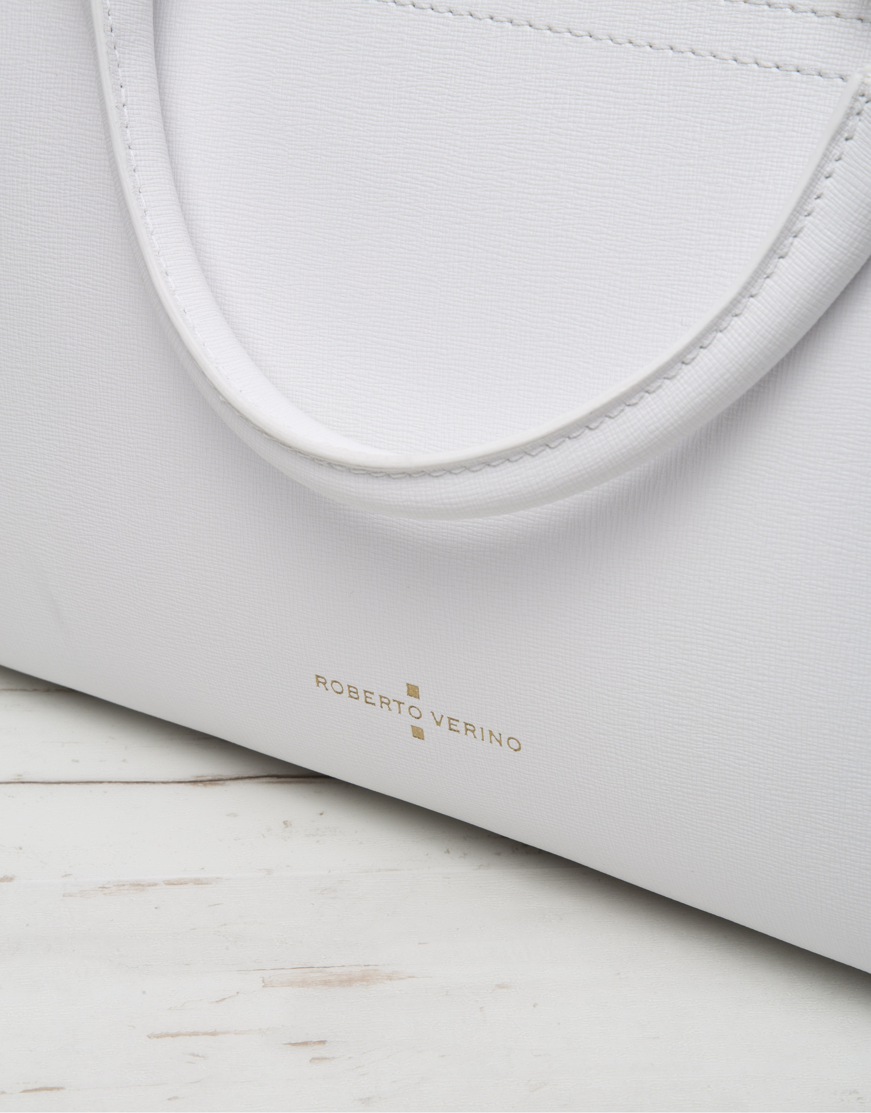 White Romeo satchel bag
