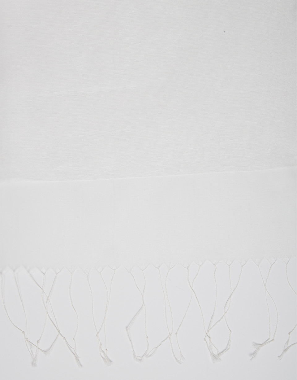 Ivory fringed scarf