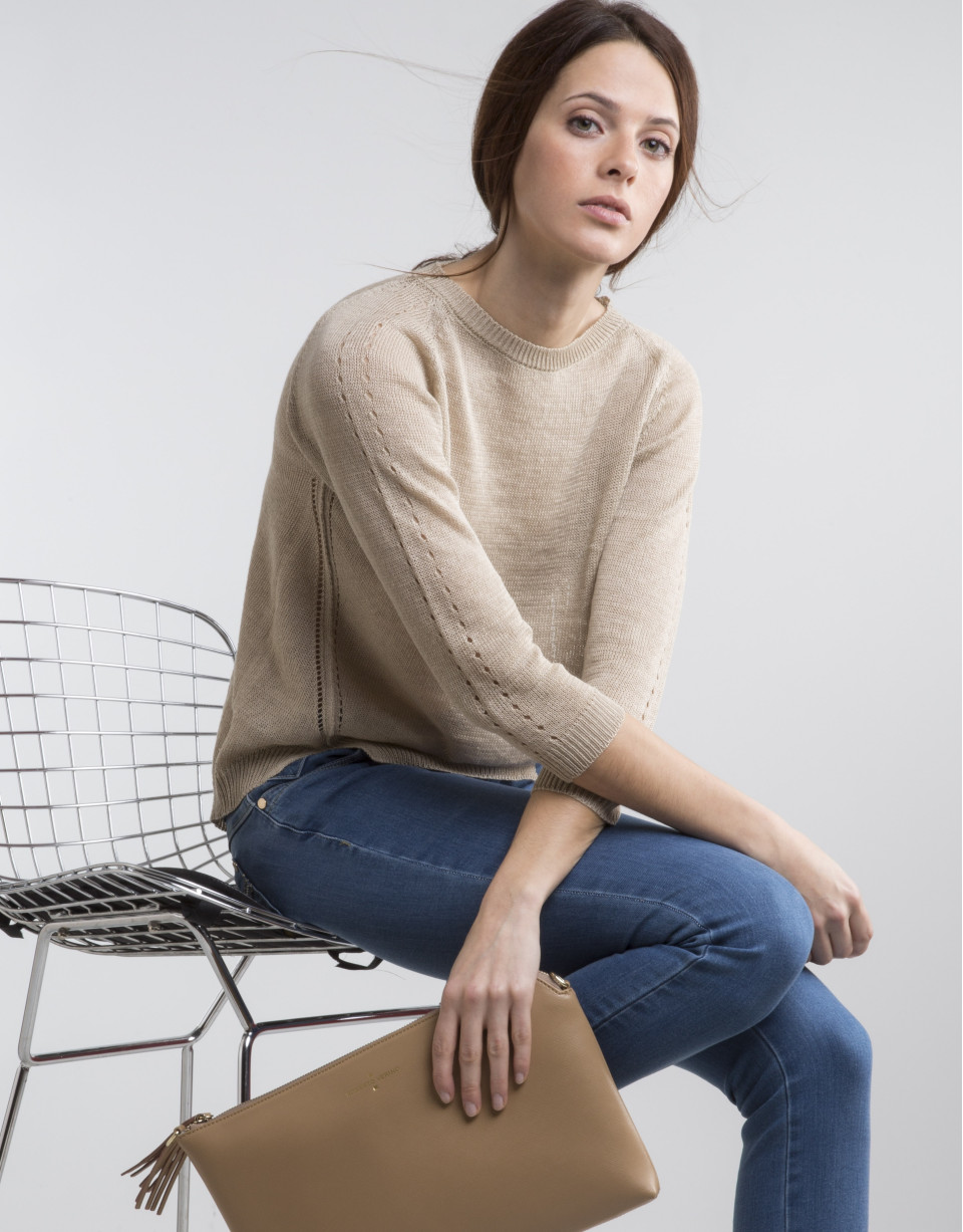Jersey punto camel
