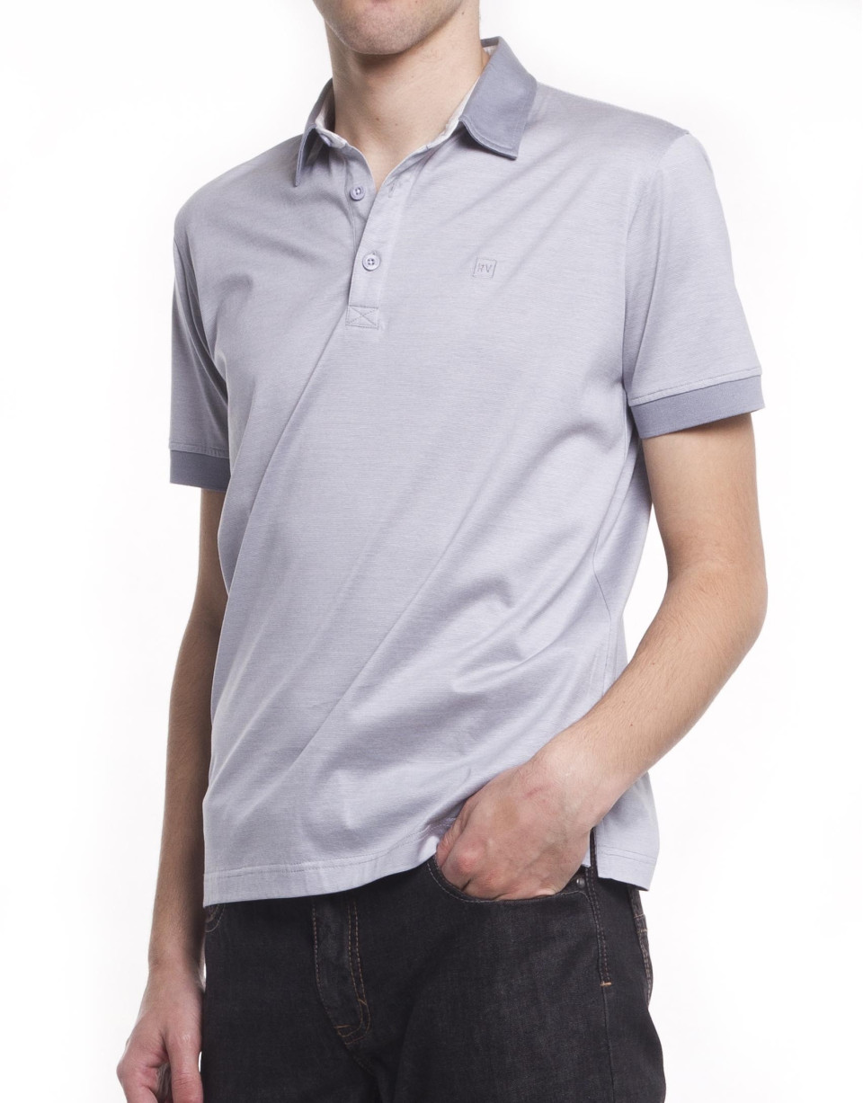 Pin-striped polo shirt 