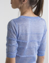 Blue sweater with trimming