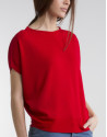 Red loose sweater