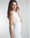 Vestido recto blanco