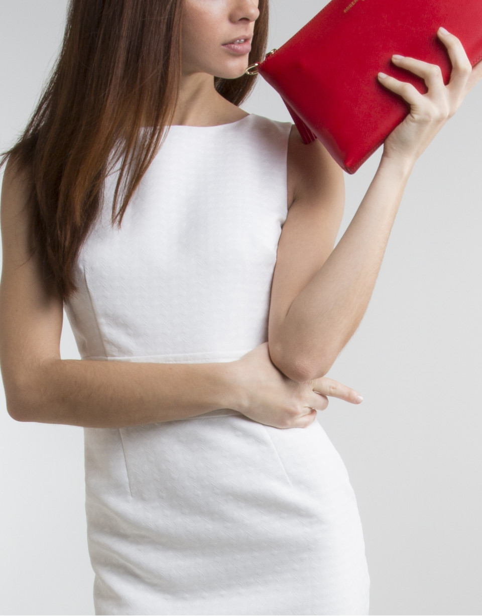 White straight dress