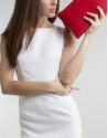 Vestido recto blanco