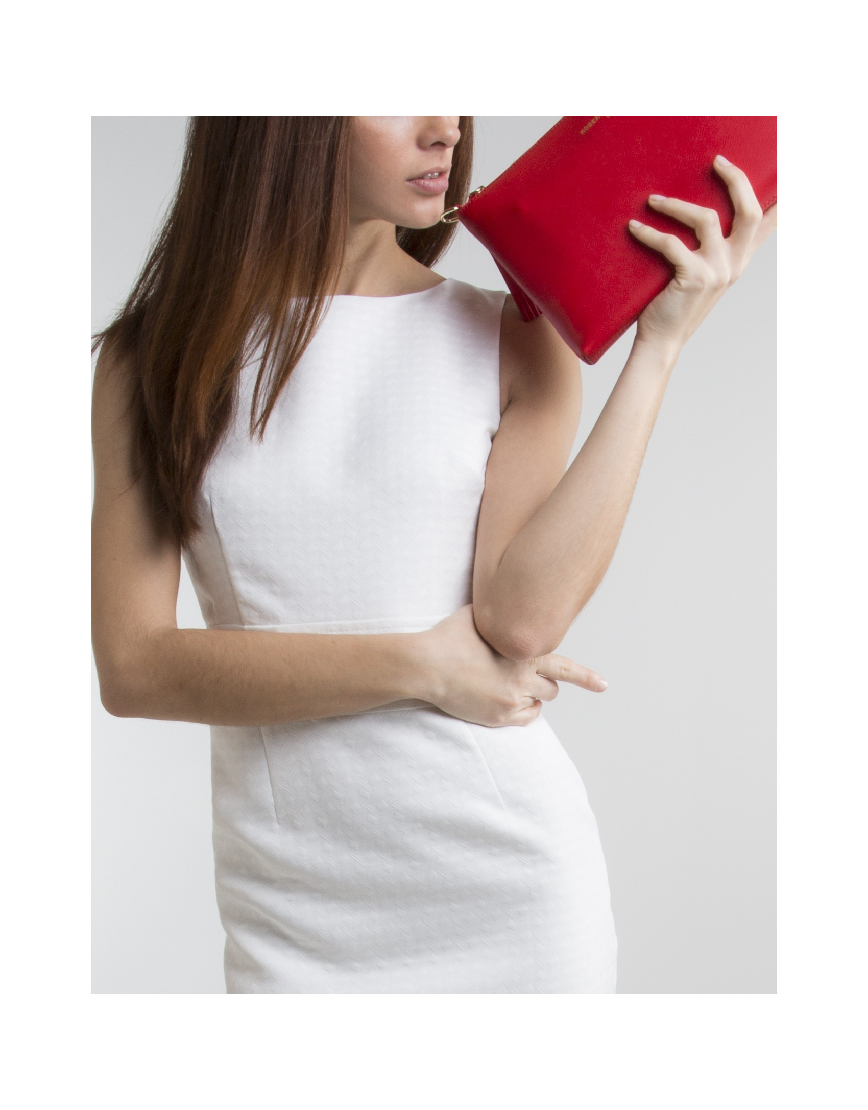 Vestido recto blanco
