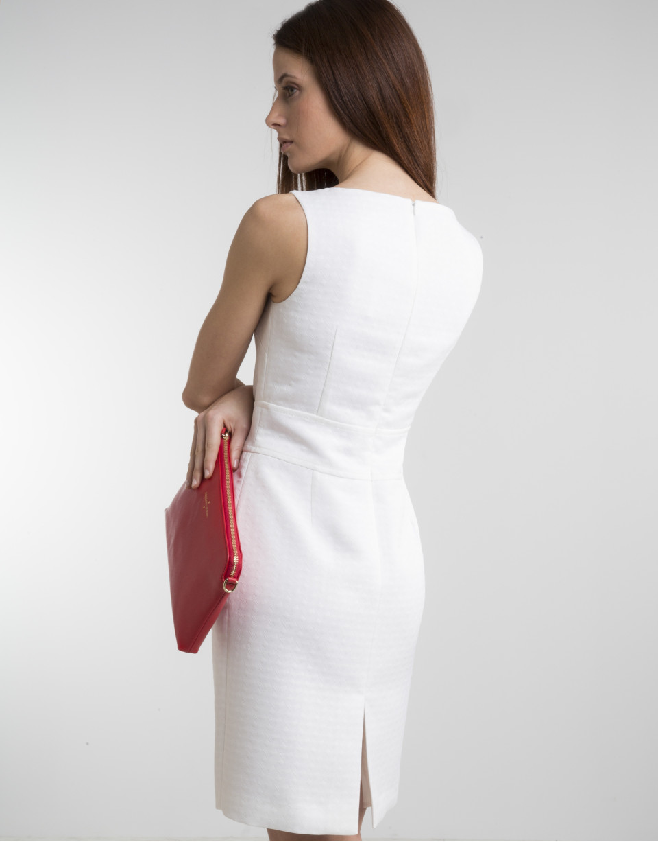 White straight dress