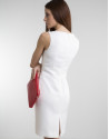 Vestido recto blanco