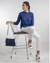 Blue knit sweater