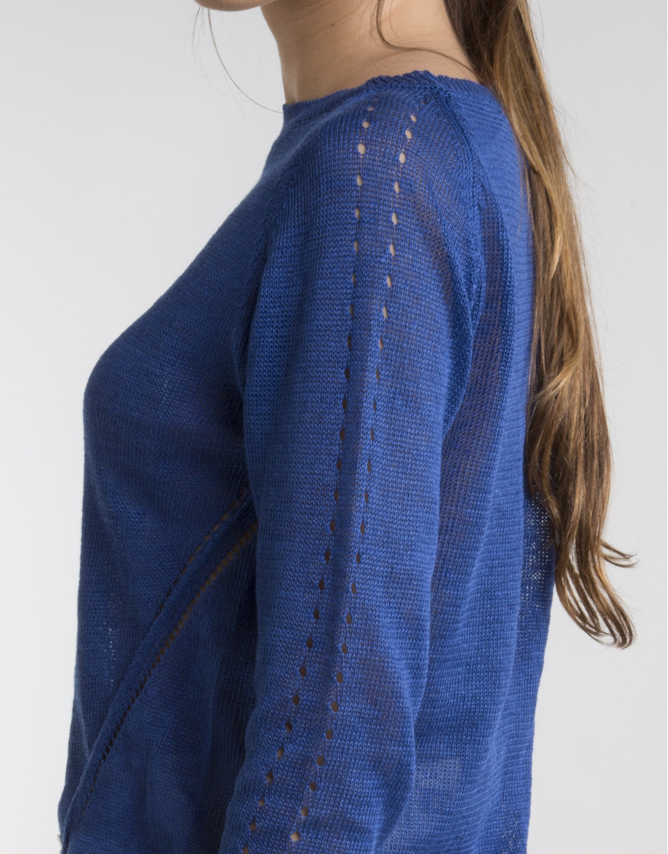 Blue knit sweater