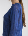 Blue knit sweater