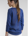 Blue knit sweater