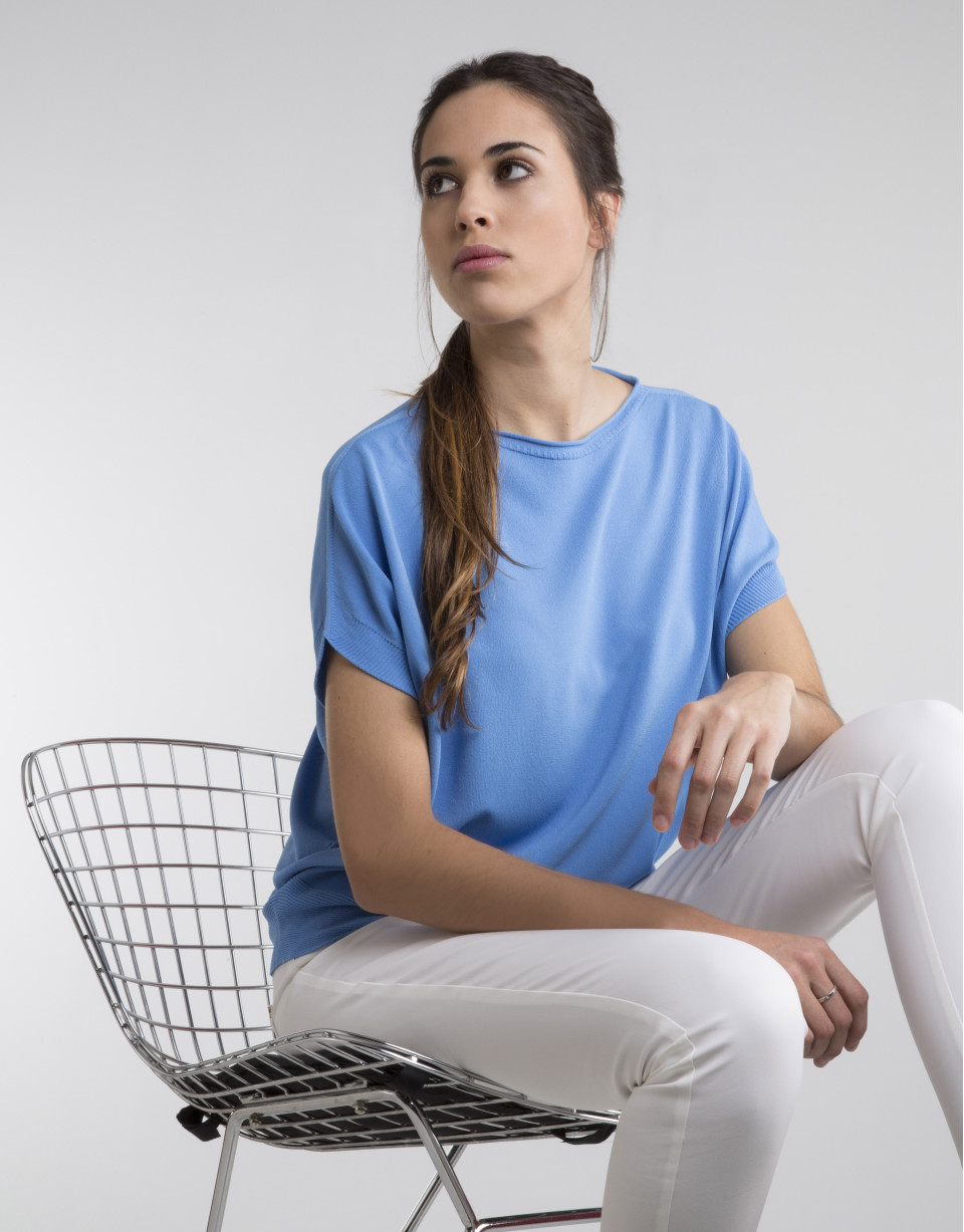 Blue loose sweater