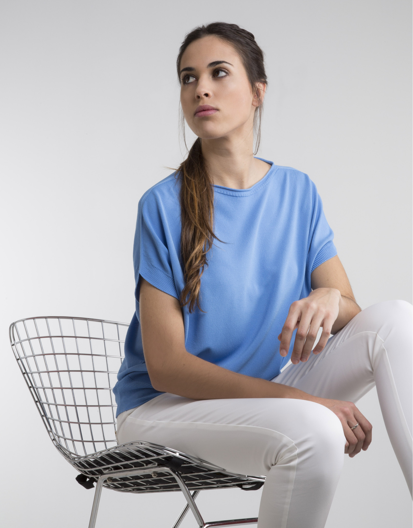 Blue loose sweater