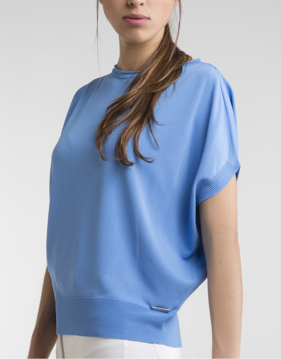 Blue loose sweater