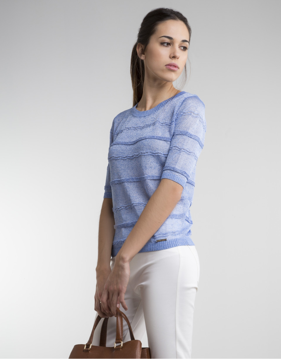 Jersey cenefas azul