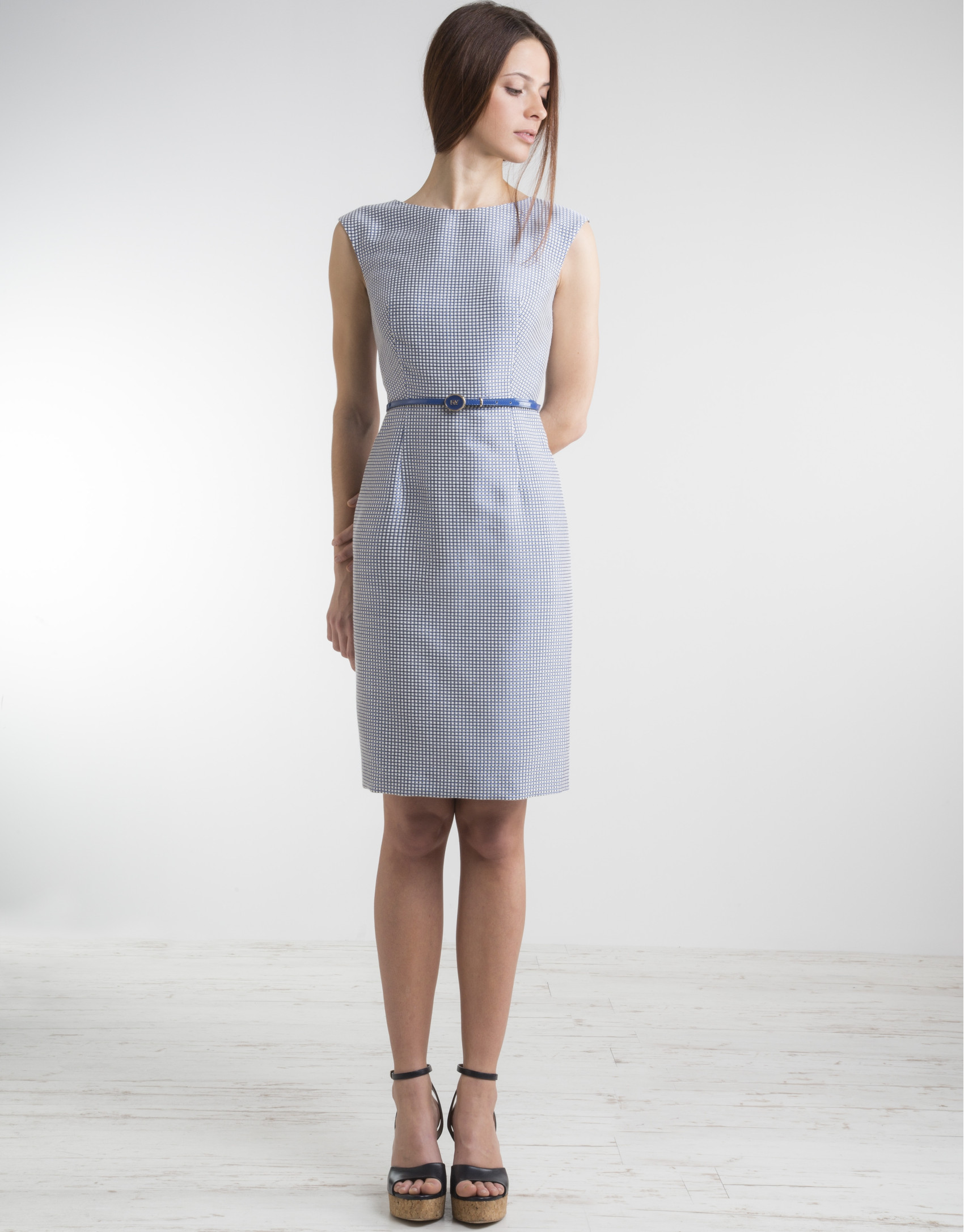 Vestido recto azul