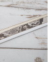 Block leather belt