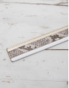 Block leather belt