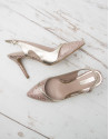 Pink and gold Miami pumps