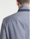Navy blue wool/cotton sport coat