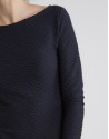 Camiseta punto azul marino