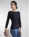 Camiseta punto azul marino