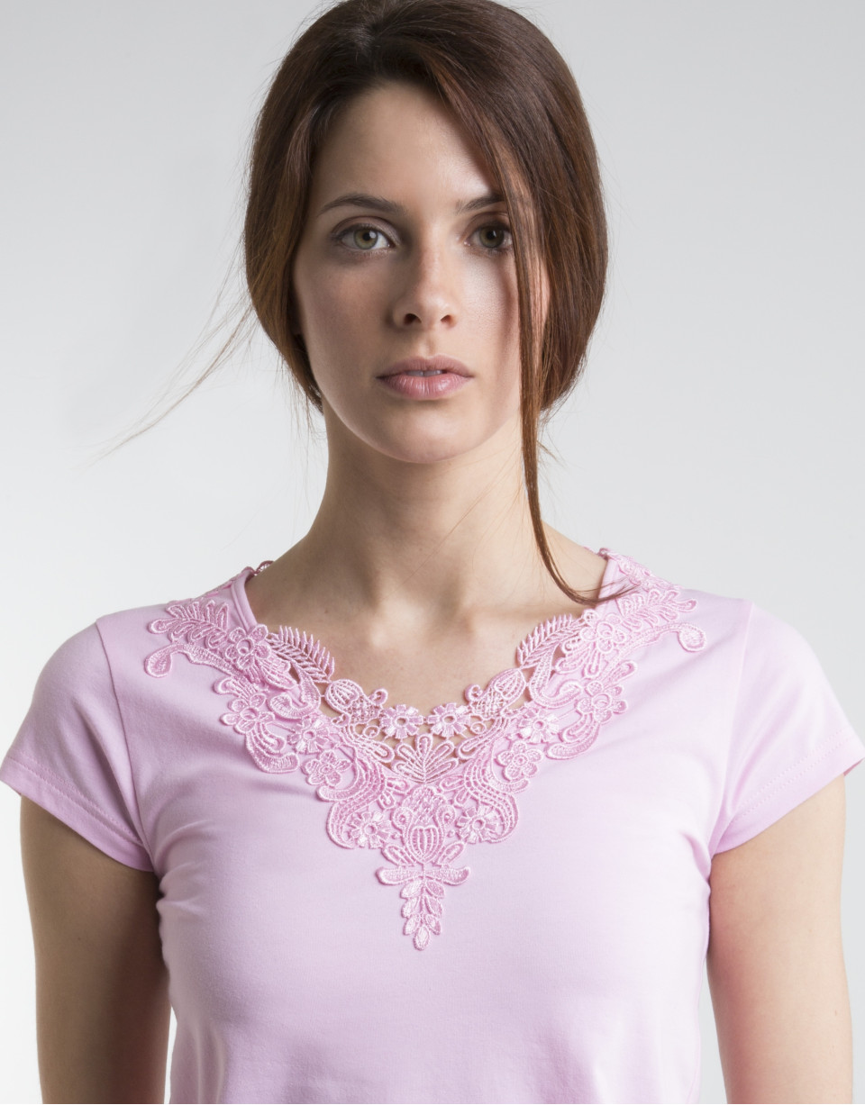 Pink crocheted top