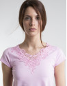 Pink crocheted top