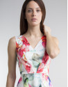 Vestido escote pico floral