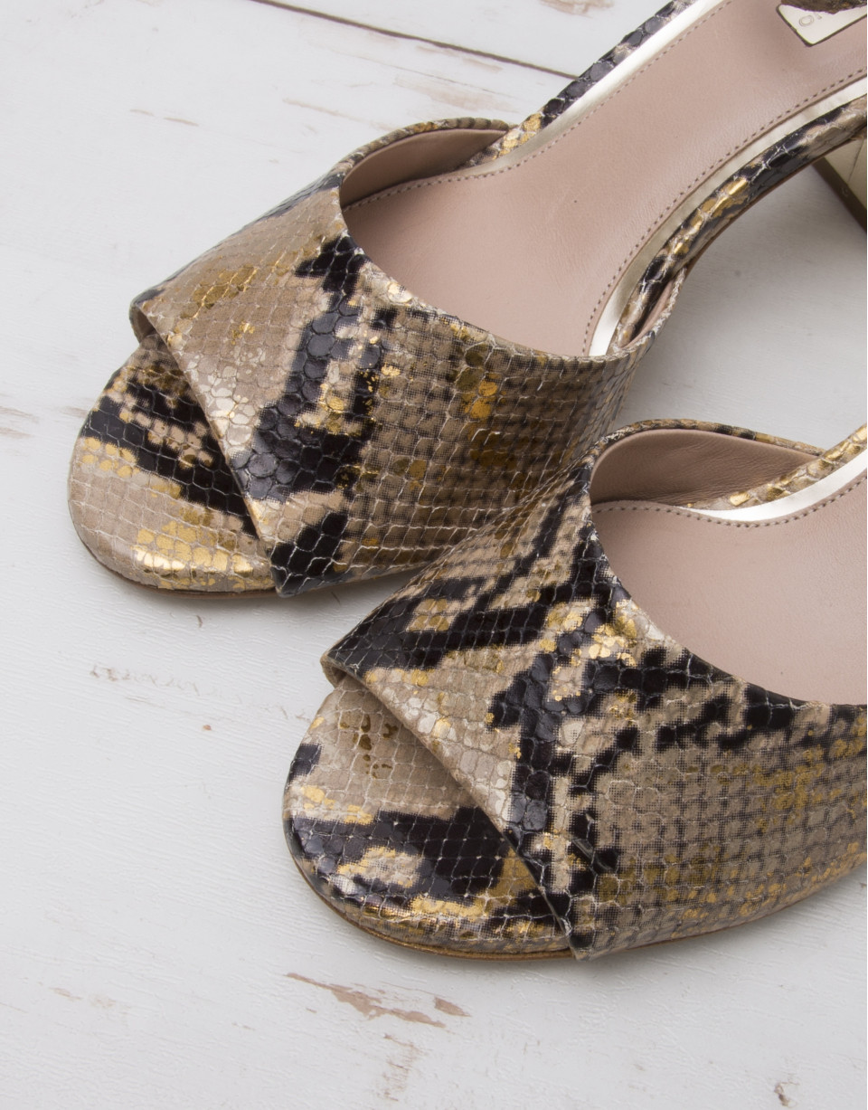 L.A. snakeskin sandals