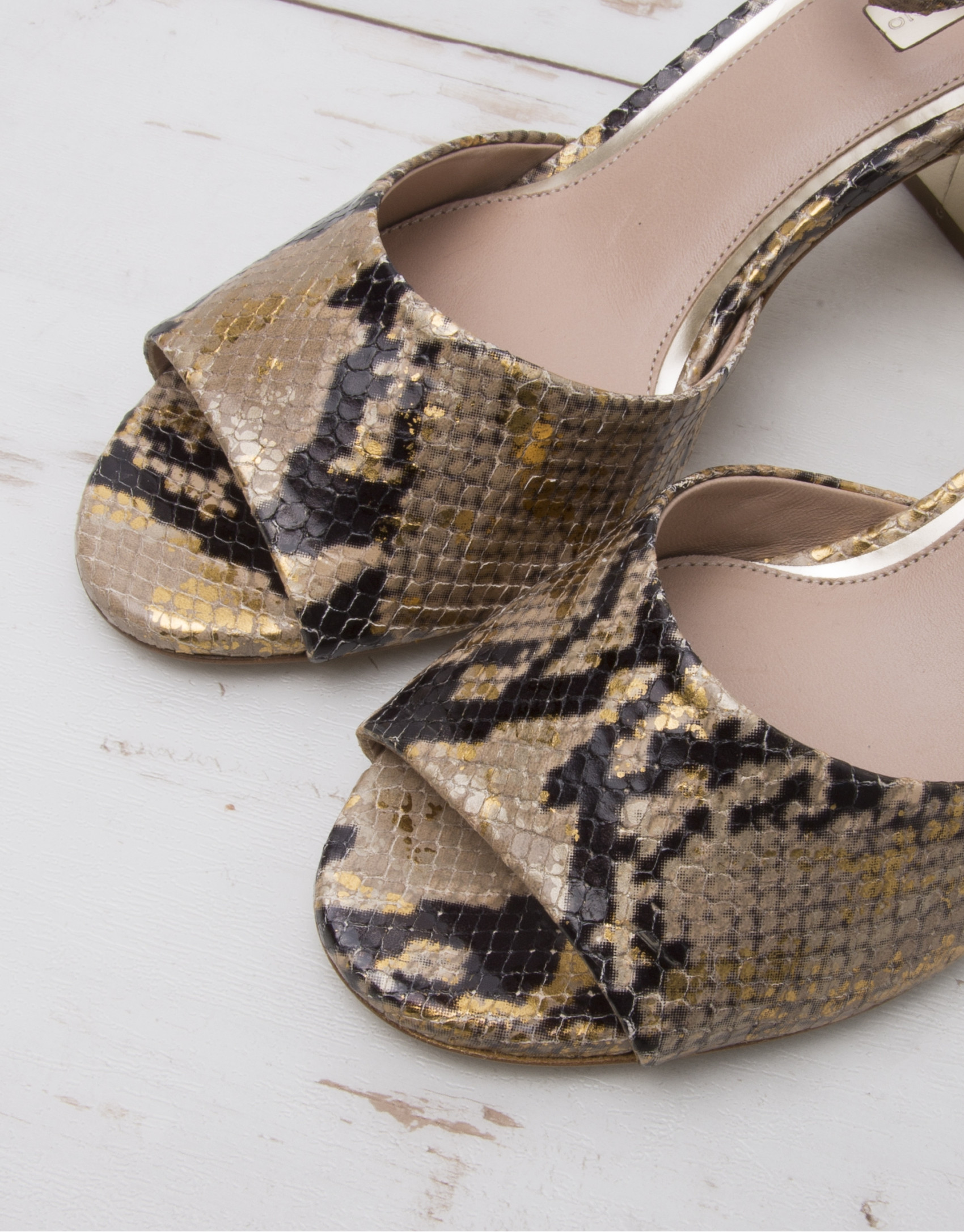 L.A. snakeskin sandals