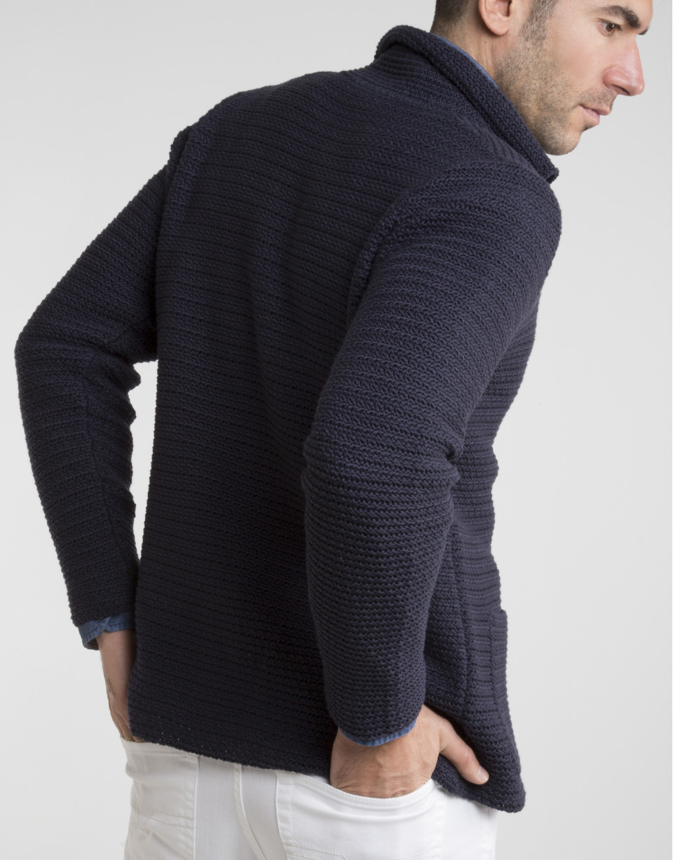 Chaqueta de punto marino
