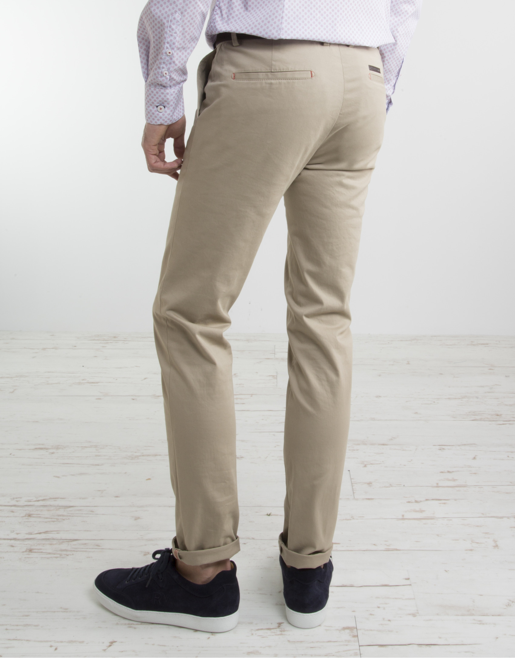 Beige cotton chino pants