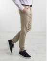 Beige cotton chino pants