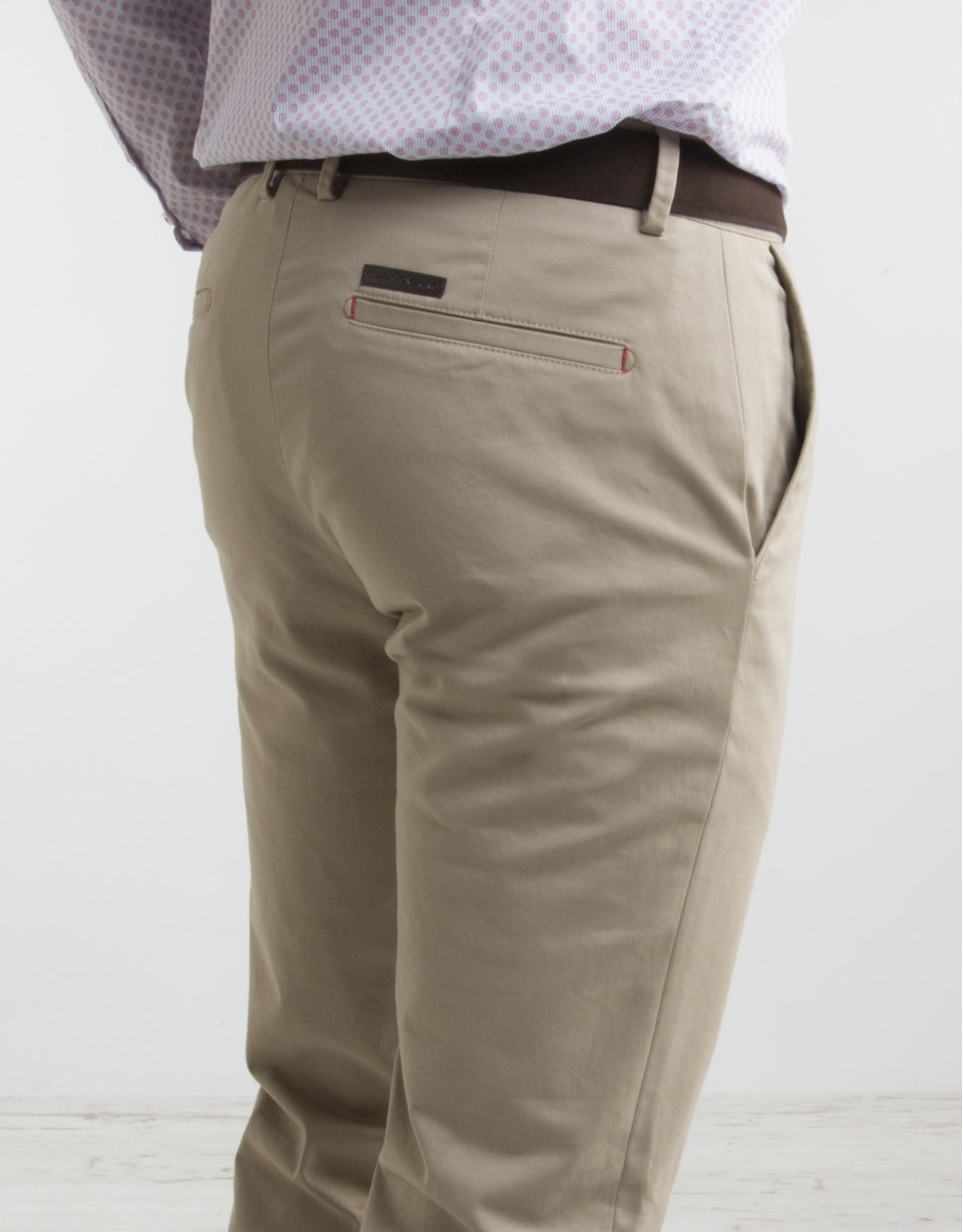 Beige cotton chino pants