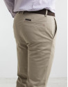 Beige cotton chino pants