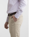 Beige cotton chino pants