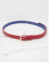 Red leather belt
