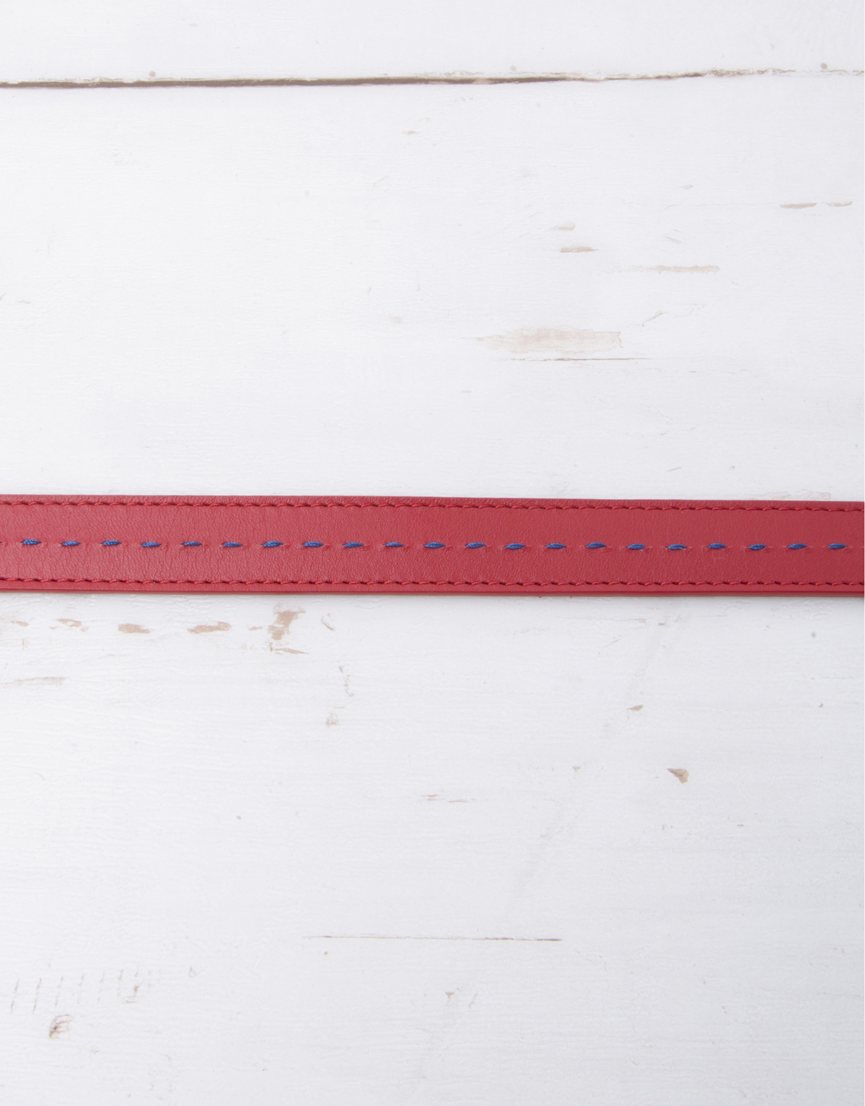 Red leather belt
