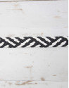 Cinturón trenza algodón/piel